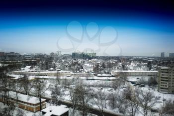 Moscow suburbs construction background hd
