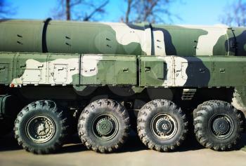 Russian mobile rocket complex militarily object background hd