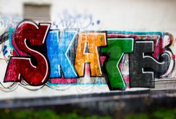 Skate wall graffiti
