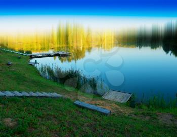 Abstract river landscape background