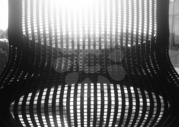 Office arm-chair perforated back background