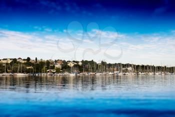 Oslo yacht club city background hd