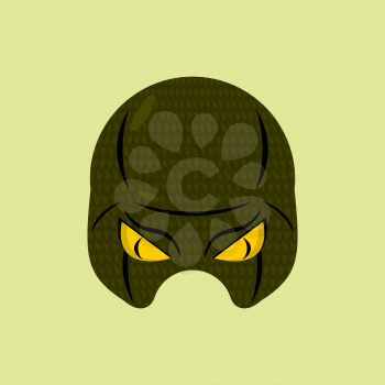 SuperHero mask snake. Reptile protective mask for person. Vector illustration.