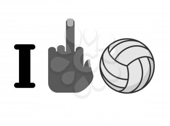 I hate volleyball. Fuck symbol of hatred and ball. Logo for anti fans
