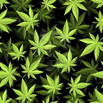 Cannabis 3D seamless pattern. marijuana texture. ganja ornament. Narcotic plants background
