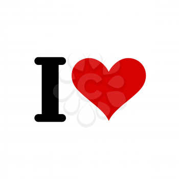 I love template. Heart symbol of love. Romantic template for design
