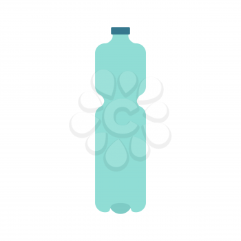Plastic bottle isolated. Plastic container for water on white background