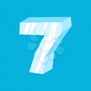 Number 9 ice. Icicles font nine. Frozen alphabet symbol. Iceberg ABC sign