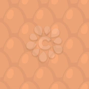 brown chicken egg seamless pattern ornament . Eggs background texture
