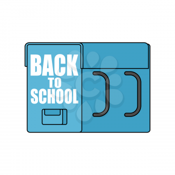 Back to school. big schoolbag. Illustration for September 1. Large Backpacks isolated

