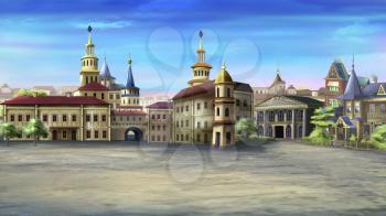 Digital painting of the Old Town Square