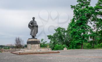 Bila Tserkva, Ukraine 06.20.2020. Monument to Yaroslav the Wise in the city of Bila Tserkva, Ukraine, on a cloudy summer day