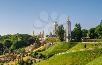 Kyiv, Ukraine 07.11.2020.  Park of Eternal Glory in Kyiv, Ukraine, on a sunny summer morning