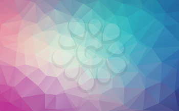 Abstract colorful polygonal background. Blue to purple low poly. Vector illustration