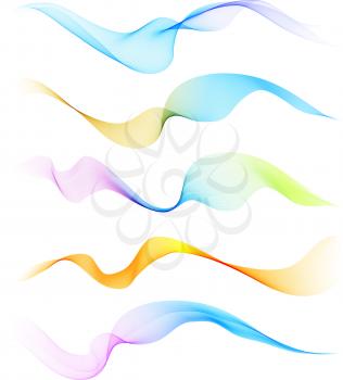 Abstract Vector Wave blue and pink color