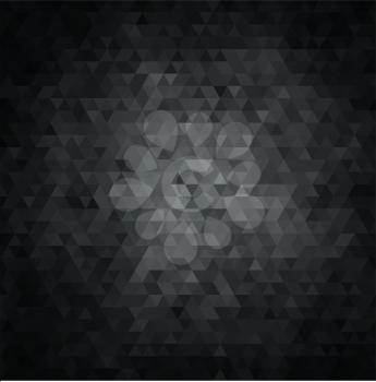 Abstract geometric vector background. Black triangles shape