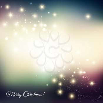 Vector  illustration Abstract Christmas blue light background