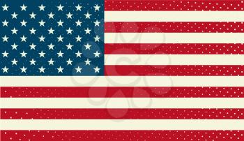 Independence day background. United States flag. USA flag. American symbol. Retro style