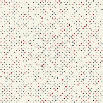 Seamless dotted pattern retro background. Vector illustration