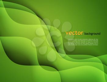 Abstract vector template design, brochure, Web sites,  leaflet, with colorful red waves backgrounds. Green wavy pattern