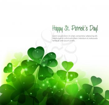 Vector Happy Saint Patricks Day Background with clover