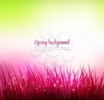 Natural spring grass background. Vector illustration. EPS 10