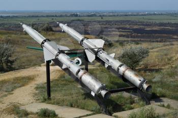 air defense missiles. Museum of weapons and equipment.