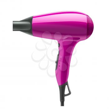 Hair dryer isolated on white background.