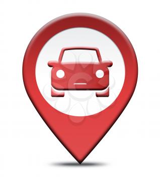 Car Rental Location Showing Automobile Hire Places