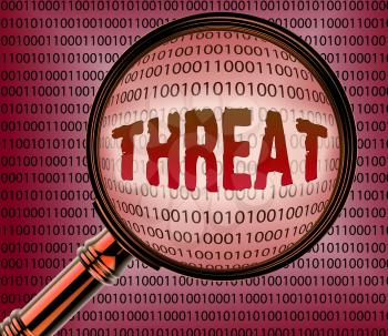 Computer Threat Representing Virus Warning 3d Rendering