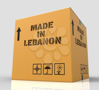 Made In Lebanon Representing Lebanese Republic 3d Rendering