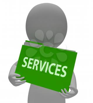 Services Folder Meaning Customer Service 3d Rendering