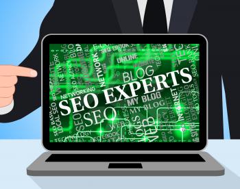 Seo Experts Showing Search Engines And Web