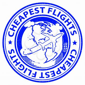 Cheapest Flights Representing Reduction Aeroplane And Discount