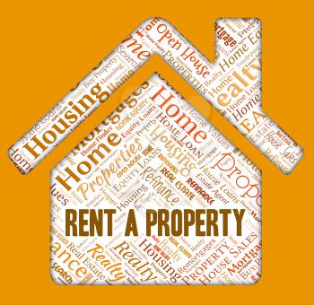 Rent Property Indicating Real Estate And Habitation