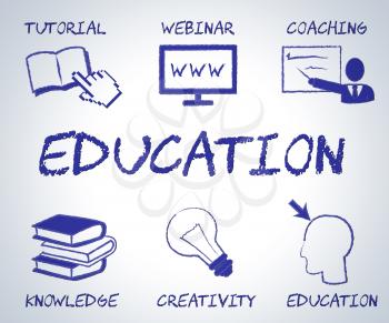 Education Online Showing Internet Net And Training