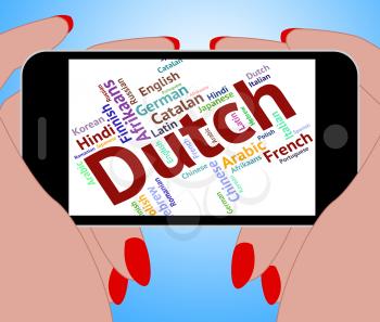 Dutch Language Showing Translator International And Wordcloud