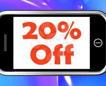 Twenty Percent Phone Show Sale Discount Or 20 Off