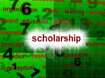 Scholarship Education Indicating Graduate Diploma And Student
