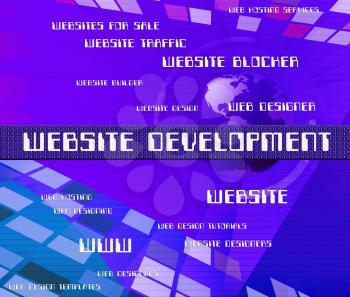 Website Development Indicating Progress Buildout And Regeneration