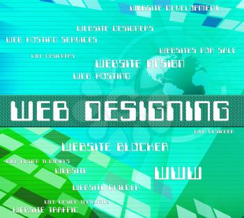 Web Designing Representing Network Online And Text