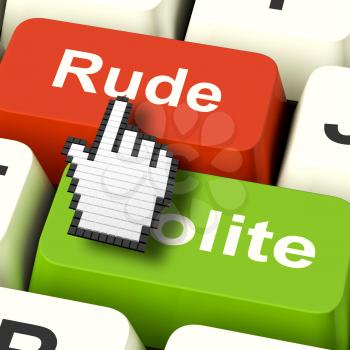Rude Impolite Computer Meaning Insolence Bad Manners