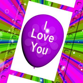 I Love You Balloon Representing Love and Couples