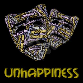 Unhappiness Word Meaning Grief Stricken And Sadly