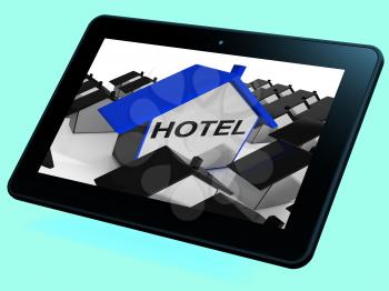 Hotel House Tablet Showing Place To Stay And Units