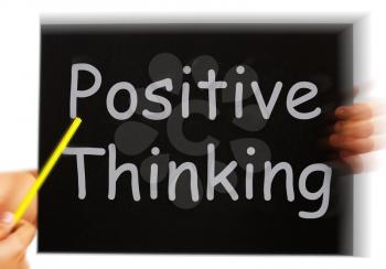 Positive Thinking Message Showing Optimism And Bright Outlook