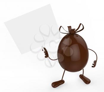 Easter Egg Representing Text Space And Sign