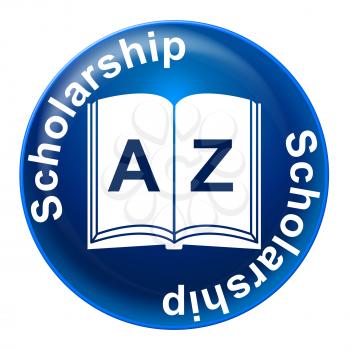 Scholarship Badge Indicating Academy University And Graduation