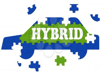 Hybrid Car Meaning Electric Eco-friendly Automobile Battery Run