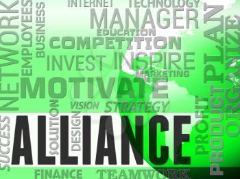 Alliance Words Indicating Partner Network And Together